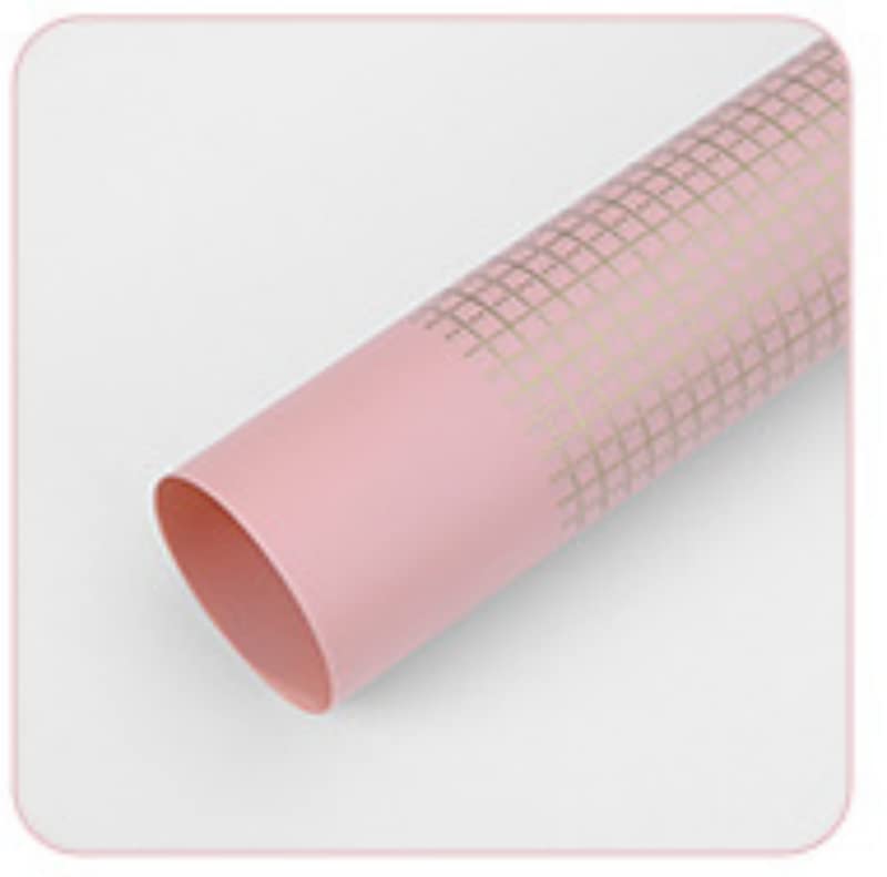 Oasis Cellophane Sheets For Multipurpose Gift-Hamper Packaging 58x58cm, 20 Sheets, 50 Microns Flower Wrapping Mauve Pink Chex Print Sheet