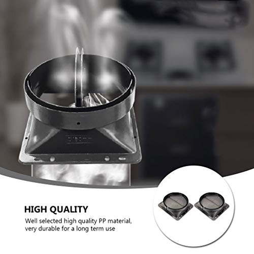 Lurrose 2 Pcs Exaustores de Cozinha De Plástico Válvula Anti Odor de Cozinha Gama Pipe Anti Cheiro d