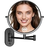 Wall Mounted Makeup Mirror with Magnification, 30X Magnifying Mirror for Wall, Bathroom Mirror for Shaving, Vanity Mirror Wall Mounted for Daily use, 8 Inch