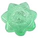 SUNYIK Handcarved Stone Lotus Flower Figurine Sculpture, Natural Healing Crystal Ball Stand Decoration, Green Fluorite, 2