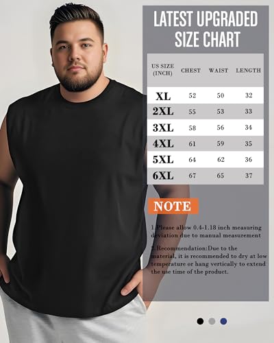 Taiyin 3 Pack Men's Big and Tall Tank Tops Quick Dry Muscle Workout Sleeveless T Shirts Summer Gym Active Undershirts2