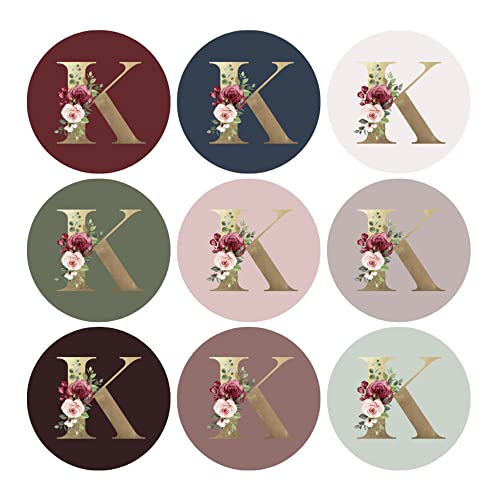 Mobiusea Creation Monogram Stickers | Gold Foil Initial Enve