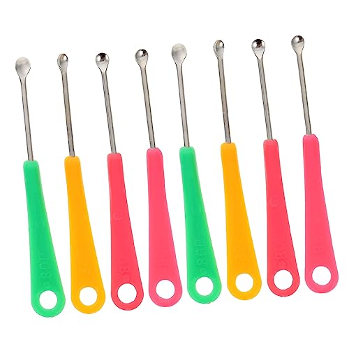 FRCOLOR 200個耳垢除去ツール ステンレススチール製 耳かき 耳スプーン 滑り止めグリップ付き 設計 日常ケア用