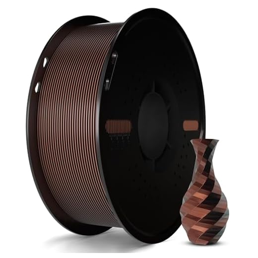 Miailuy 1.75mm Two-Color PLA 3D Printer Filament(BlackRedCopper), Iridescent Effect, 3D Silk Rainbow Filament Changes Color with Viewing Angle, Dimensional Accuracy +/-0.02mm, 2.2lbs/Spool