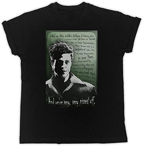 Brad Pitt Quotes Movie - Póster para hombre, diseño de camiseta unisex, color negro, Negro , S