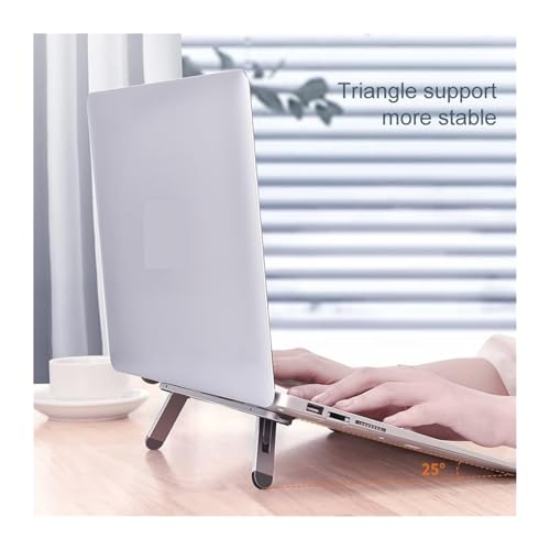 Soporte Plegable para Portátil de Metal Plateado miniatura 4