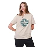 Ultra Game WNBA Official Womens Super Soft Fashion T-Shirt, Seattle Storm, Sand, Large