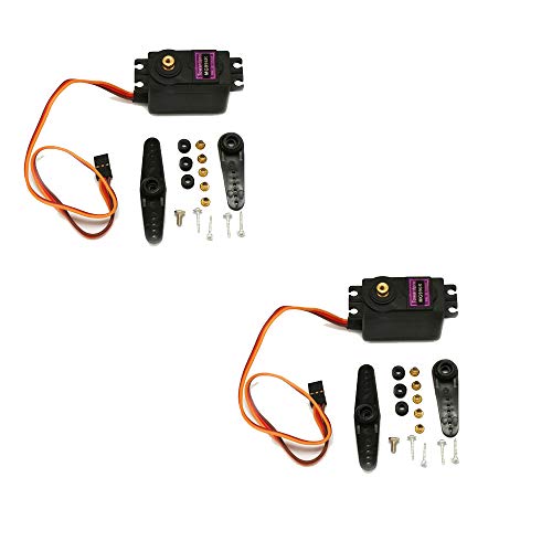 Image of Robocraze MG996R TowerPro MG996R Servo Motor | High Speed Metal Gear Servo with 11kg /cm Torque for Robotics, RC Vehicles & Automation Applications - (Pack of 2)