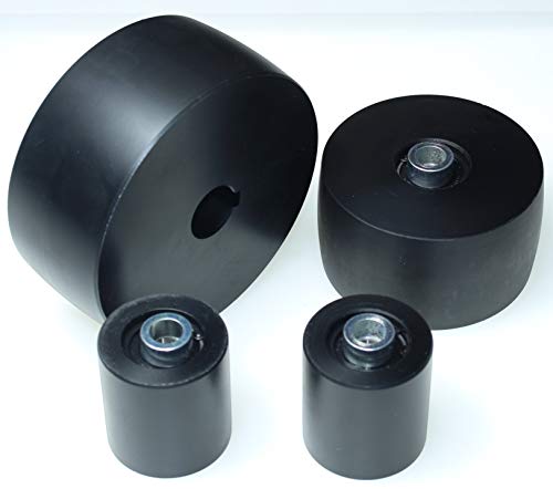 (NY5-24) Belt Grinder Wheels- Drive 130 mm with 24 mm hole - Tracking 102 mm - Idler -50 mm - Ruedas 55 mm de ancho Cover