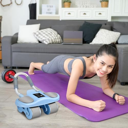 Rueda abdominal con soporte de brazos para evitar dolor lumbar y entrenar core 2