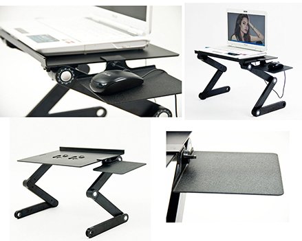 Mesa Para Notebook Dobravel Multifuncional Com Cooler (BSL-MESA-3)