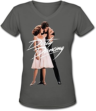 HggtdfK Women's Dirty Dancing T-Shirt V-Neck DeepHeather