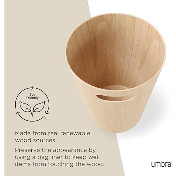 Umbra Woodrow Корзина для мусора, натуральная
