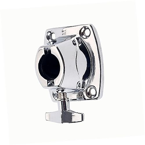 2 piezas de Abrazadera para Soporte de Platillos para Batería, Ligera, base para Tom, Accesorio Seguro para Montaje de Batería en Instrumentos de Percusión, Plata miniatura 2