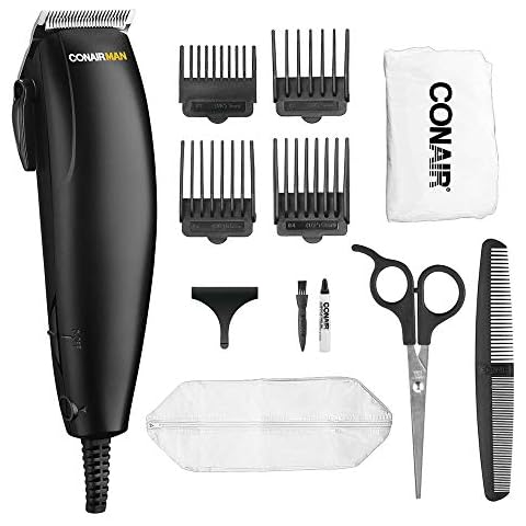 ConairMAN 12-piece Hair Clipper with Dual-Voltage Cover