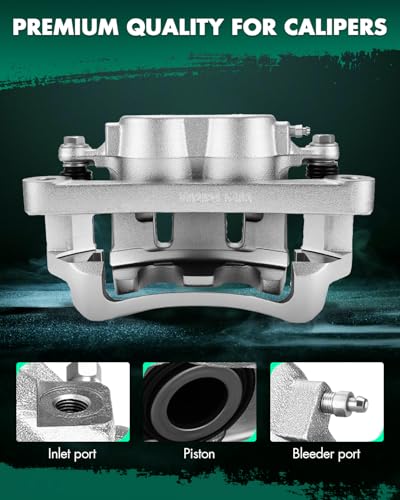 Image of SCITOO Front Left Brake Caliper With Bracket 18B4791 Compatible For Ford For Excursion 2000-2005 For Ford For F-250 Super Duty 1999-2004 For Ford For F-350 Super Duty 1999-2004