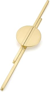 goldenwarm 2 Pack Drawer Pulls Gold Cabinet Handles Drawer Semicircle Handles Kitchen Cupboard Handles Brushed Brass Cabinet Door Handles 11-1/3 inch (288mm) Hole Center