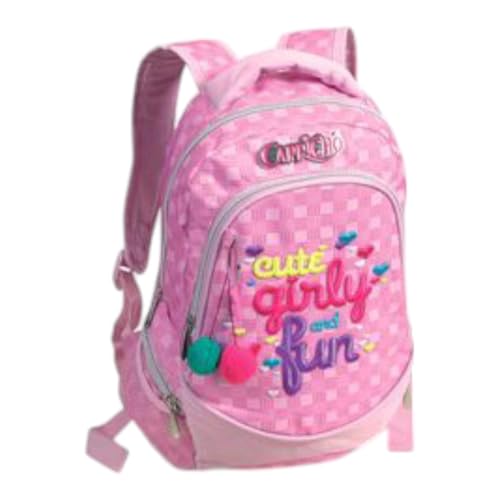 Mochila de Costas Capricho Mochila Escolar Menina Rosa