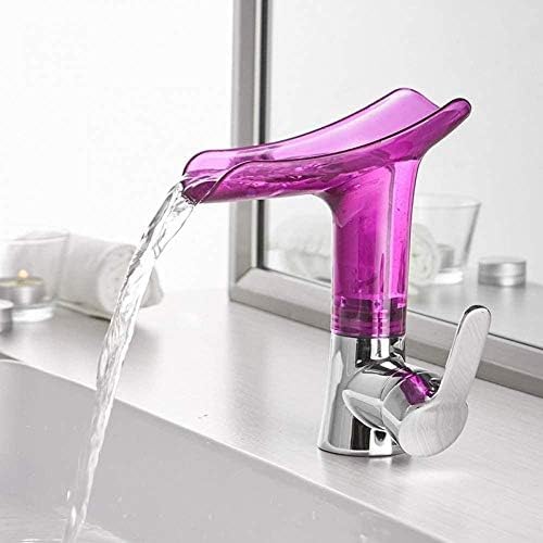 Robinet cascade en verre organique avec mitigeur moderne 20095