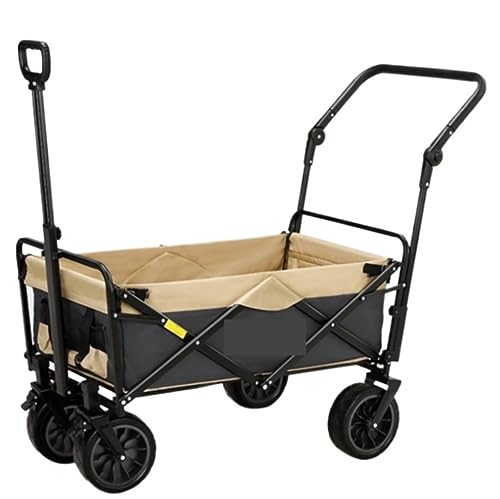 Carretilla plegable utilitaria para exteriores IRYZE, carrito de compras portátil con ruedas giratorias 360° y manija ajustable miniatura 1
