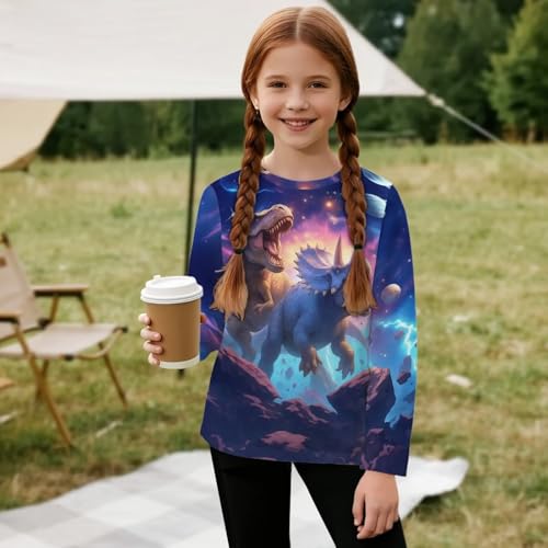 Image of Uourmeti Long Sleeve Tops for Boys Graphic T Shirts Teen Girls Active Pullover Tees