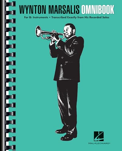 Wynton Marsalis: Omnibook for B-Flat Instruments | Jazz Sheet Music Transcription Book | 35 Solos for Trumpet Clarinet and Tenor Sax | Bebop Songbook for Study and Practice | Hal Leonard Jazz Method
