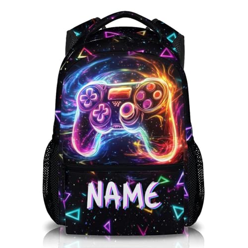 GiftRomance Personalisierter Rucksack mit Namen – Gamer Kinderrucksack...