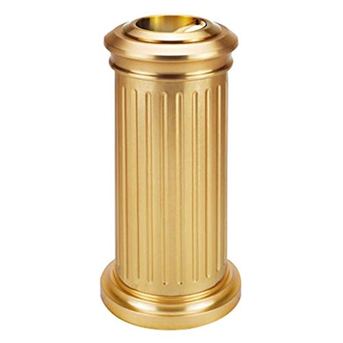 Papelera para exteriores, papelera para plazas públicas, papelera para columnas romanas, papelera con cenicero, papelera redonda retro para hoteles, centros comerciales, papelera para patios traseros