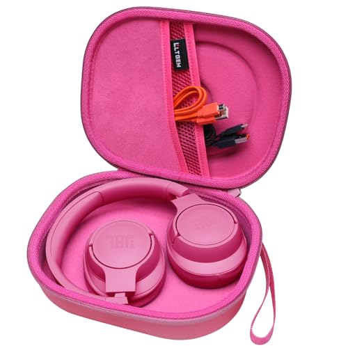 Image of LTGEM Carry Hard case for JBL Live 660NC /460NC /650BT Series and JBL Tune 500BT /570BT /510BT Series and Other Types of Headphones. (Rose Red)