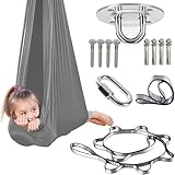 Schaukel Für Drinnen, Geeignet Für Den Innen- Und Außenbereich Sowie Für Campingausflüge, Therapies_chaukel(Gray,150x280CM/59x110in)