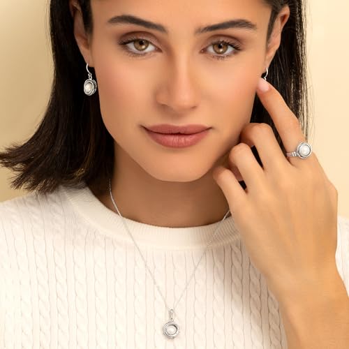 JEAN RACHEL JEWELRY 925 Sterling Silver Necklace for Women with Freshwater Pearl Vintage Design - Hypoallergenic, Lead & Nickel Free Jewelry - Artisan Handcrafted Statement Necklace4