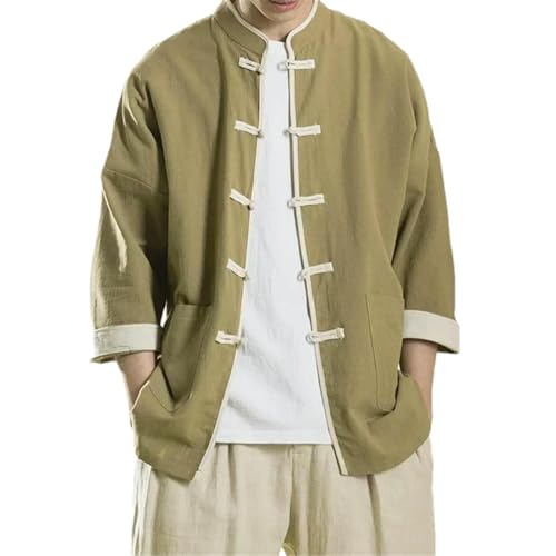 Tang Costume Homme Coton Lin Leger Evite la Transpiration