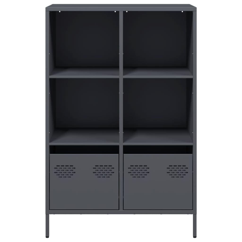 Armadio alto in metallo, colore antracite, 68 x 39 x 103,5 cm
