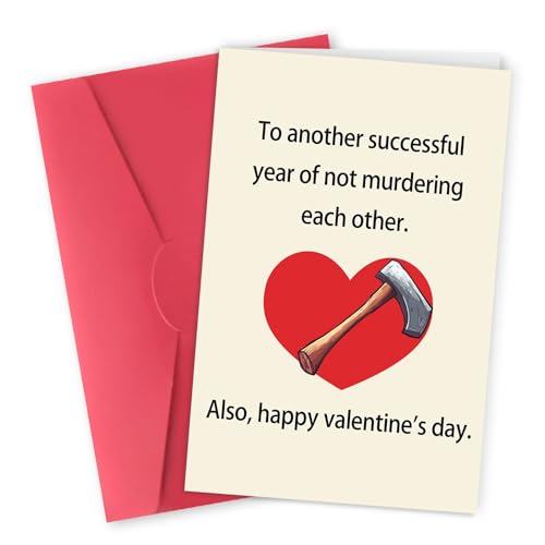 LiuuLi Hilarische Valentijnsdagkaart voor echtgenoot van vrouw, hilarische Valentijnsdaggeschenken voor vriend van vriendin, romantische Valentijnsdagkaart