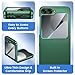 Ruky for Galaxy Z Flip 6 Case, Hard PC Ultra Slim Shockproof Protective Cover, Support Wireless Charging Full Body Drop Protection Case for Samsung Galaxy Z Flip 6, Dark Green