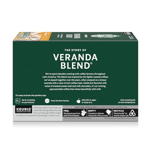 Starbucks K-Cup Coffee Pods, Starbucks Blonde Roast Hot or Iced Coffee, Veranda Blend, 10 Keurig Pods - image 8