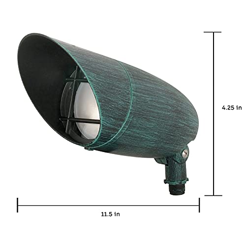 Image of Nuvo Lighting SF76 /657 One Light PAR30 Short Neck 120 Volt Die Cast Aluminum Durable Outdoor Landscape Security Lighting Flood, Antique Verdi
