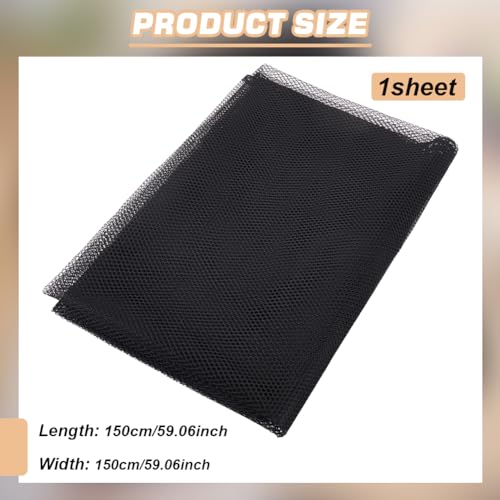 FINGERINSPIRE 1.6Yard/1.5m Black Mesh Fabric 1.5m Wide Slightly Stretchy Fabric Polyester Mesh Fabric for Sewing Black Fabric for Hat Decoration Wedding Dress Fabric for Bridal Dress Skirts DIY Crafts - Image 2