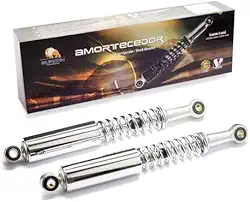 VULCAN.BOR, Par de Amortecedor Traseiro Cromado P/Compátivel com Shineray Phoenix 50