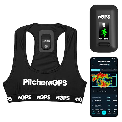 PitcheroGPS Paquete de seguimiento de actividad deportiva, chaleco de seguimiento deportivo GPS y suscripción de 12 meses incluida, equipo de entrenamiento de fútbol (juvenil grande)
