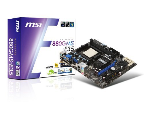 MSI 880GMS-E35 AMD 880G Micro ATX DDR3 1333 Motherboard
