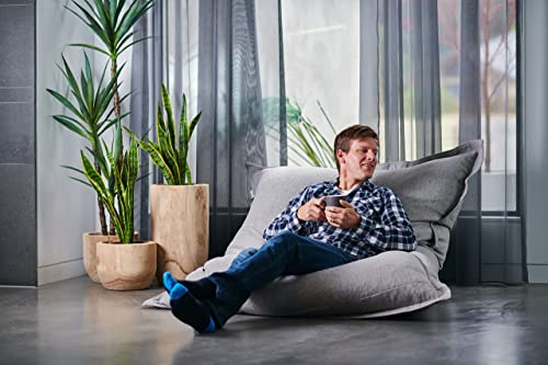 Room & Bloom Bag Only - No Filling 'New Model' Super Bean Bags (6Ft X 4.5Ft) Beautiful Faux Linen Fabric Giant Bean Bag Chair For Adults For Kids For The Whole Family Large Chairs Bags Big Large Xl #TOP5