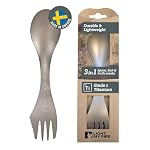 Light My Fire Titanium Spork Camping Spoon Fork Knife Combo, 3 in 1