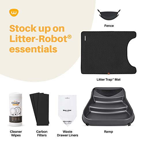 Litter-Robot Carbon Filters By Whisker, 6-Pack - Litter Box Filter, Custom Fit For Litter-Robot, Absorbs Odors & Controls Moisture #TOP4
