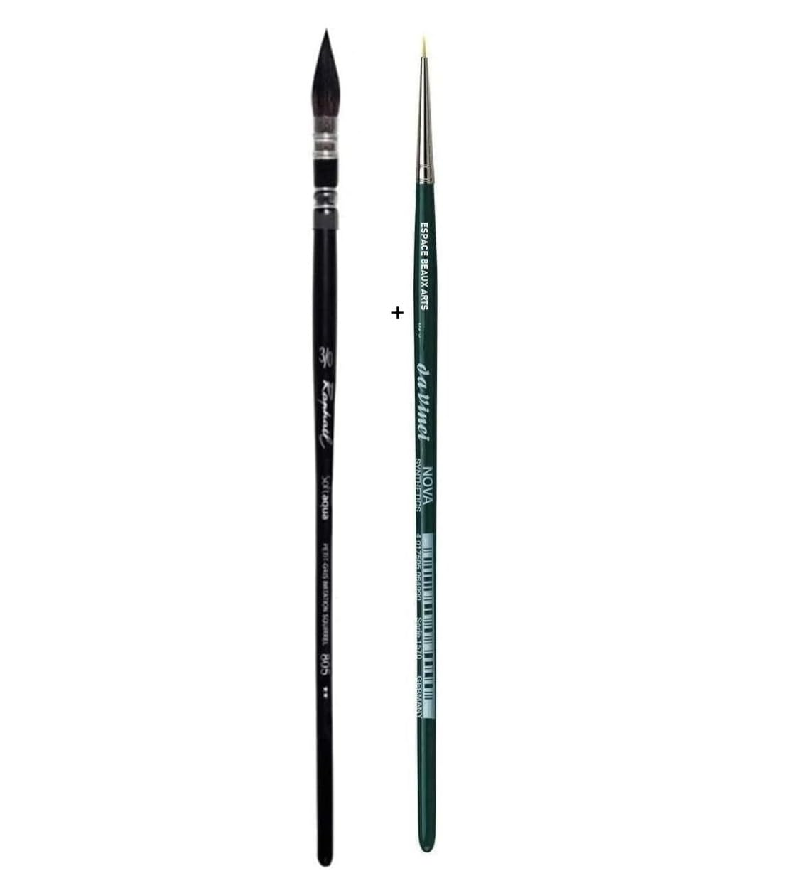 Pennello Raphael Lavis, Softaqua, serie 805 Vegans, n° 0/3 + 1 pezzo Mini Da Vinci Nova-Synthetik 1570