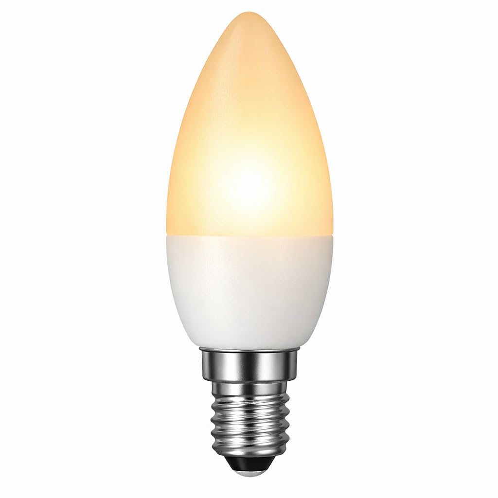 3W SES E14 LED Candle Bulb, Frosted Shatterproof Plastic, Warm White, Natural White or Cool White, 3000K, 4000K, 6000K, Energy Saving, Instant On (3000k)