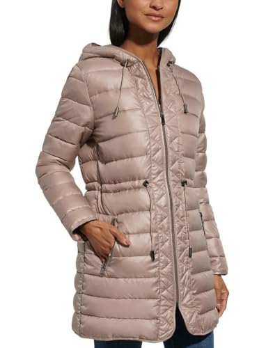 Kenneth Cole Women's Hooded Quilted Long Puffer Jacket Coat2