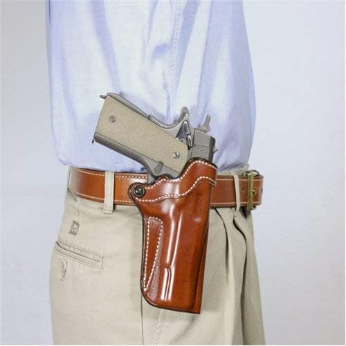 DeSantis Top Cop 2.0 Leather Holster Compatible with Kimber K6S, Tan, Right Hand