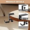 AXFEE Headphone Hanger Holder for Desk, Foldable Headphone Hanger, Adhesive Gaming Headset-Hanger Under Desk or Wall, Magnetic Foldable Earphone Clip Clamp Stand for Beats, Sen-nheiser #2