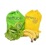 Banana Bag and Lettuce Bag Set | Produce Saver Bags - by Home-X